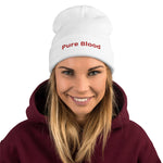 "Pure Blood" Embroidered Beanie