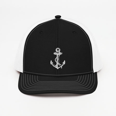 "Anchor White" Trucker Cap