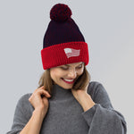 "Flag" Pom-Pom Beanie