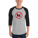 "No Bullshit" 3/4 sleeve raglan t-shirt