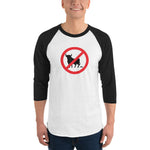 "No Bullshit" 3/4 sleeve raglan t-shirt