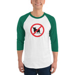 "No Bullshit" 3/4 sleeve raglan t-shirt