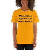 "Bold Stripes Flag" Short-Sleeve Unisex T-Shirt