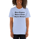 "Bold Stripes Flag" Short-Sleeve Unisex T-Shirt