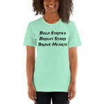 "Bold Stripes Flag" Short-Sleeve Unisex T-Shirt