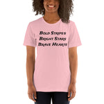 "Bold Stripes Flag" Short-Sleeve Unisex T-Shirt