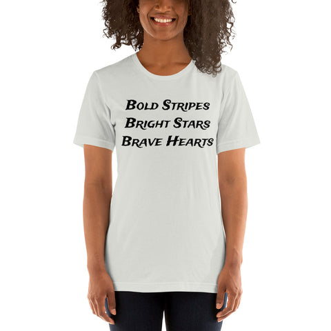 "Bold Stripes Flag" Short-Sleeve Unisex T-Shirt