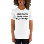 "Bold Stripes Flag" Short-Sleeve Unisex T-Shirt