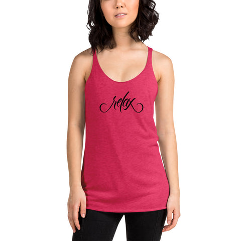 "Relax"  Women's Racerback Tank